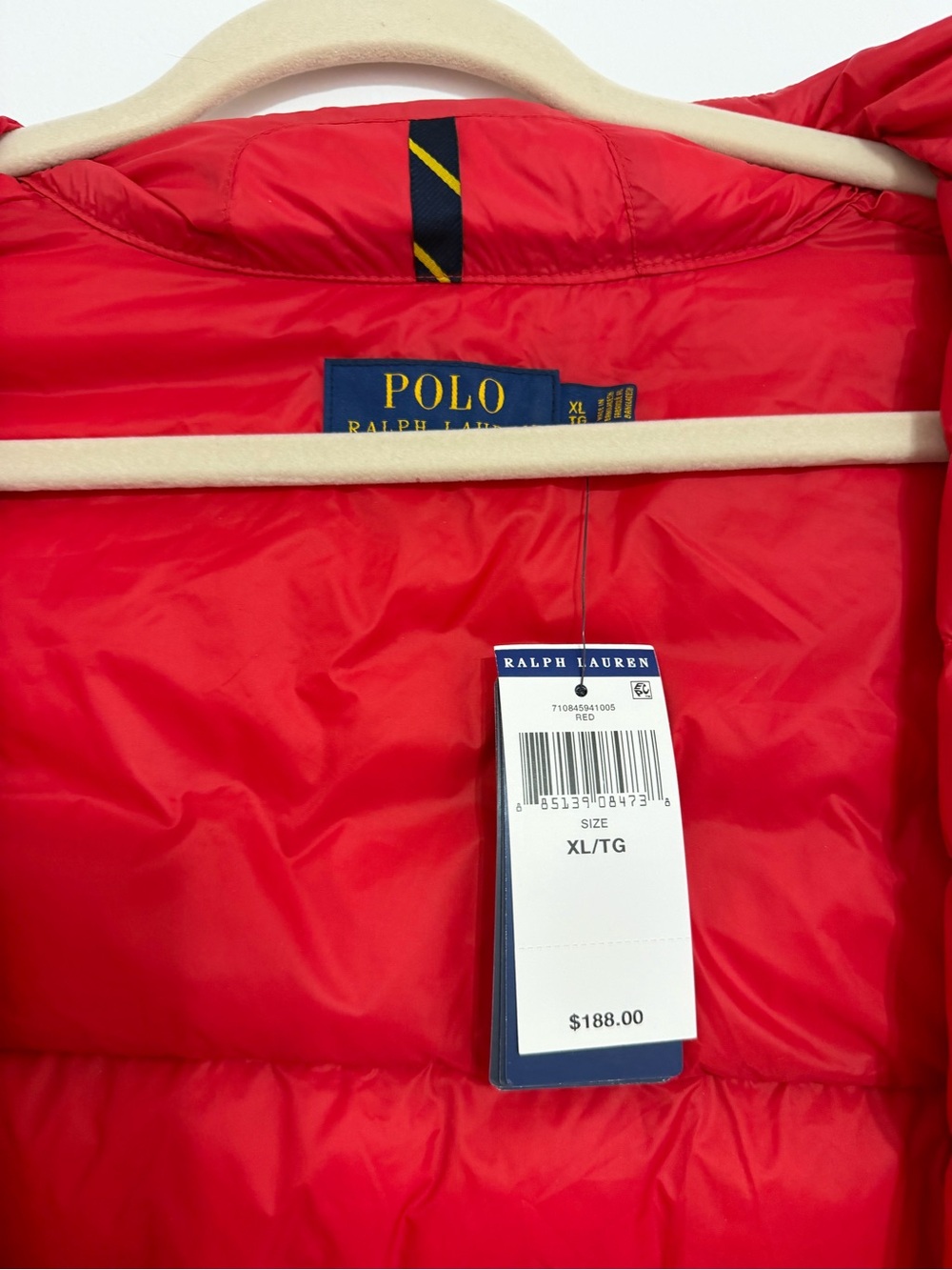 Polo by Ralph Lauren Red Quilted Puffer Vest - Picture 7 of 10